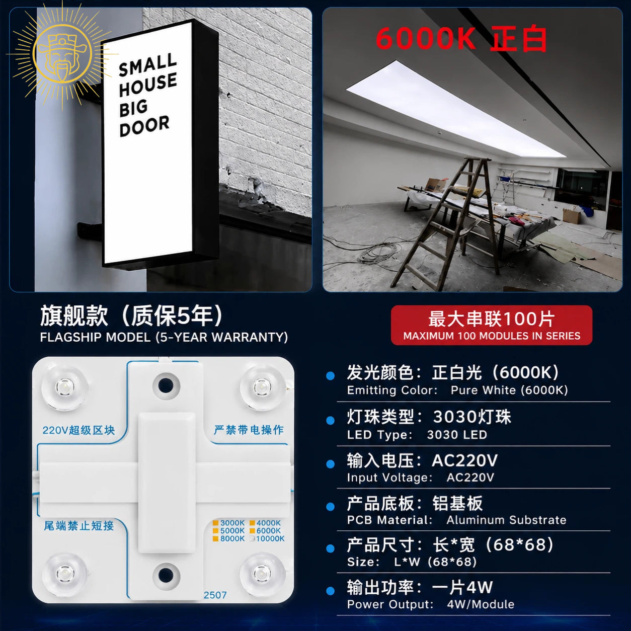 High-voltage unit (flagship model), 220V, full-color，(5-YEAR WARRANTY)