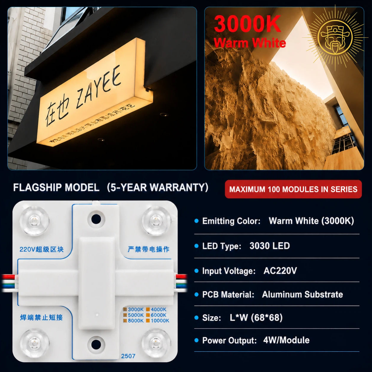 High-voltage unit (flagship model), 220V, full-color，(5-YEAR WARRANTY)