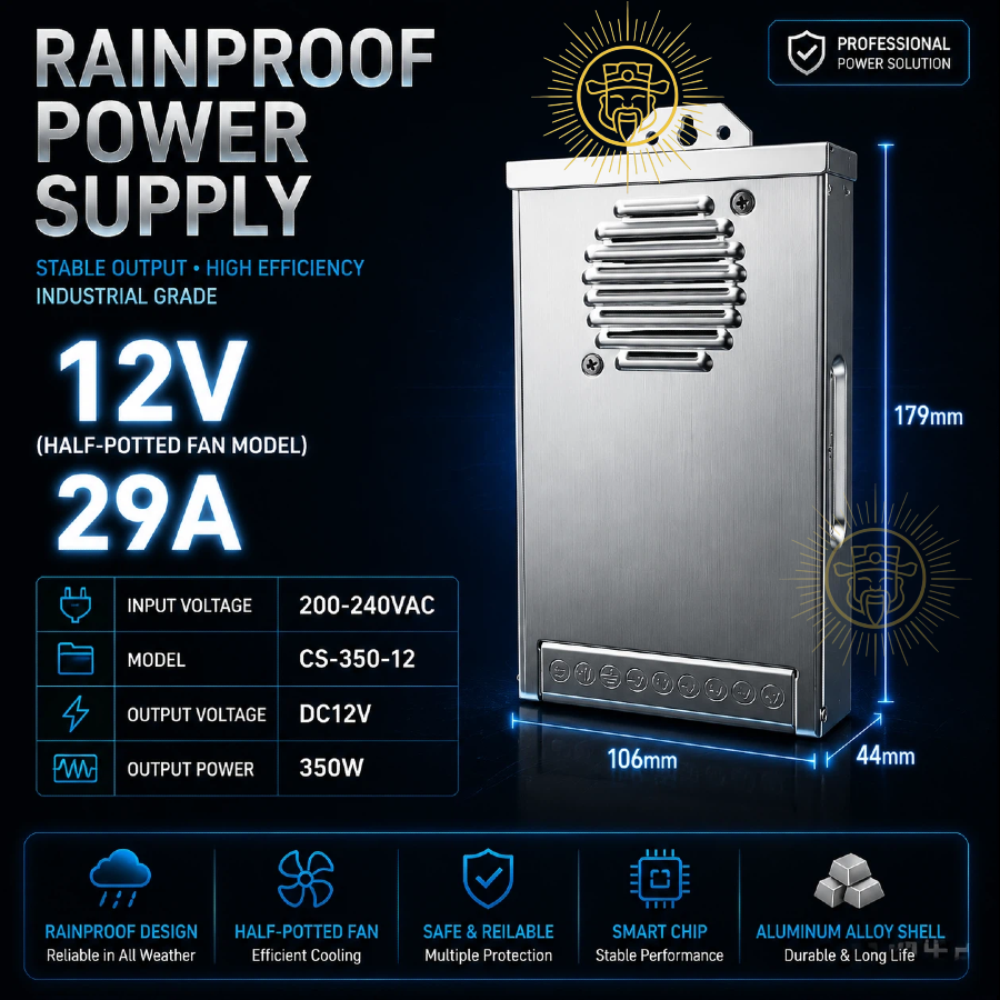 HALF-POTTEDFANMODEL (12-24V;14.6-50A)