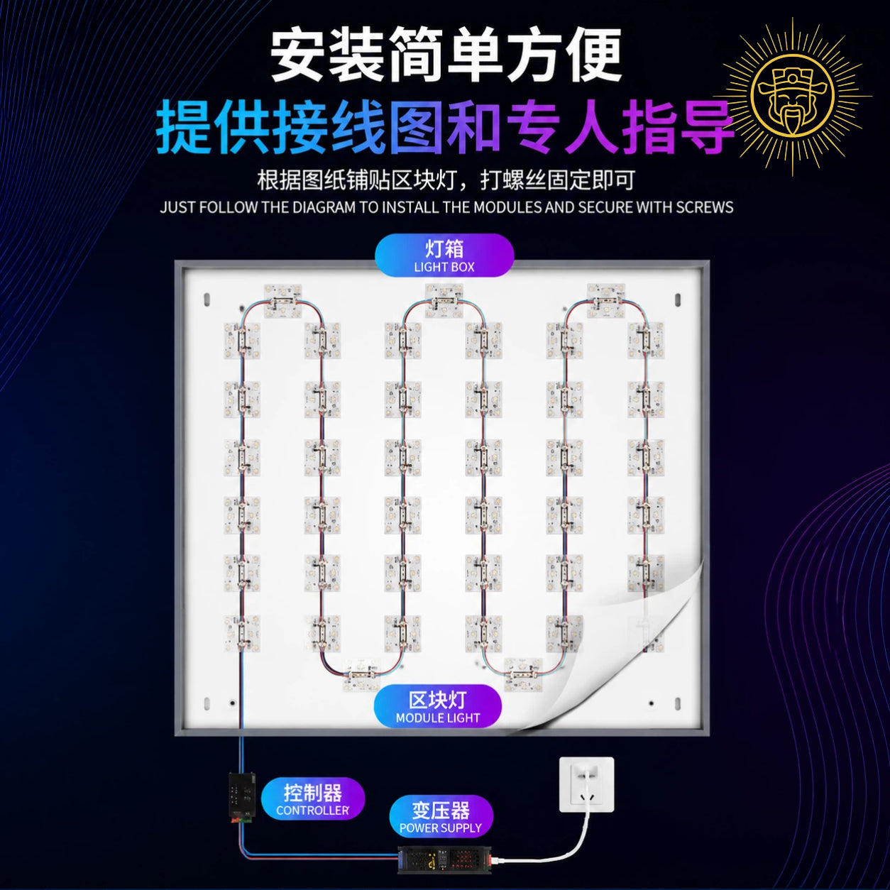 High-efficiency LED module—energy-saving and durable.
